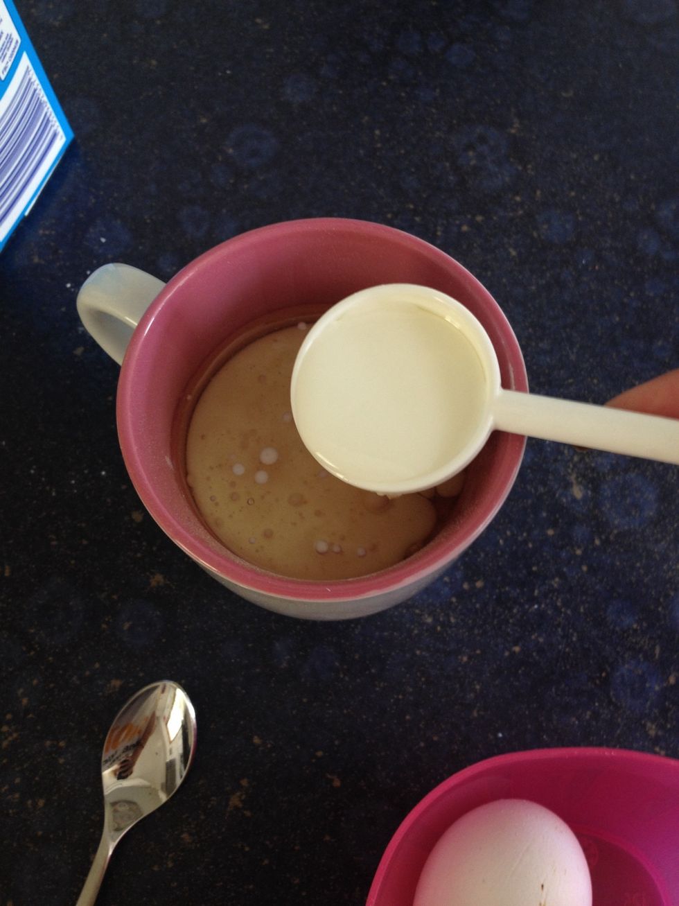 And also 3 tablespoon milk