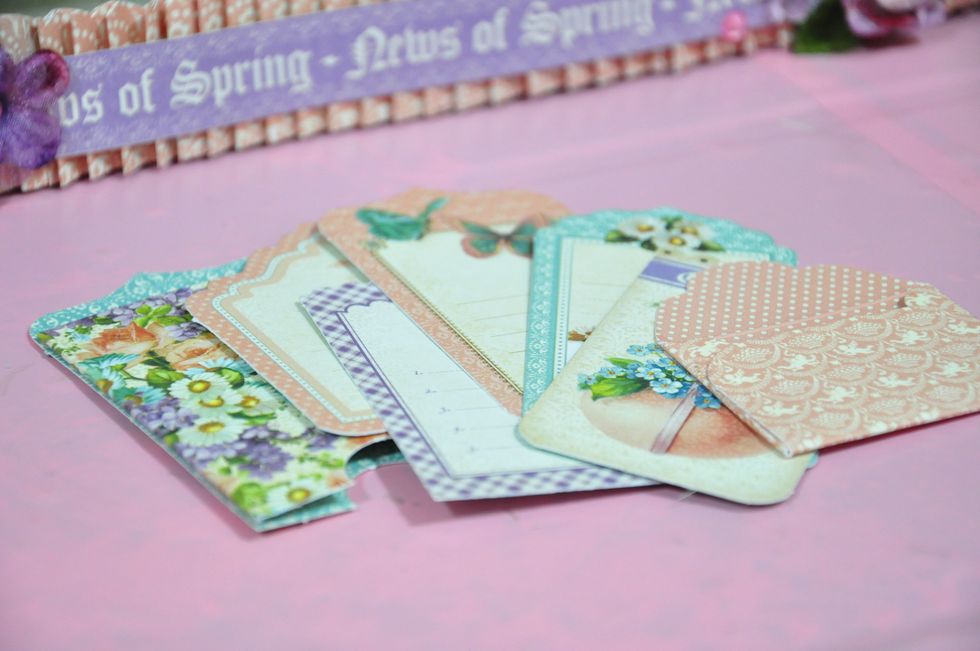 And also used some of the tags and pockets as spools