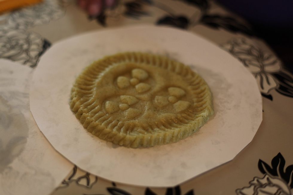And apologies for the radiation symbol lol. You'll see the utensils used to imprint the dough.