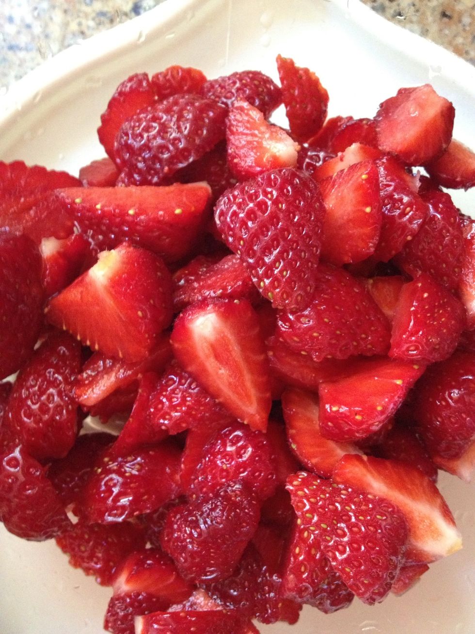 and as you cut them, add them to a bowl.