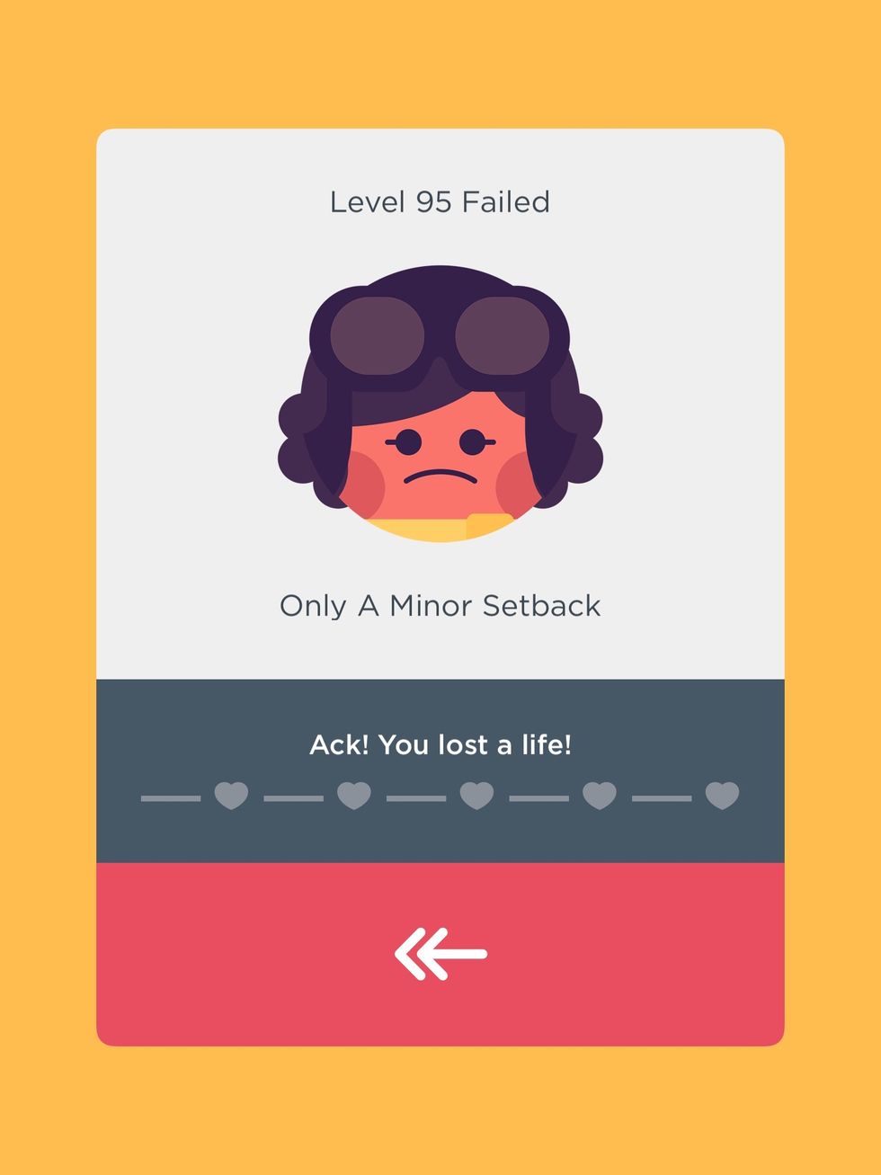 And at some point you're out of lives...