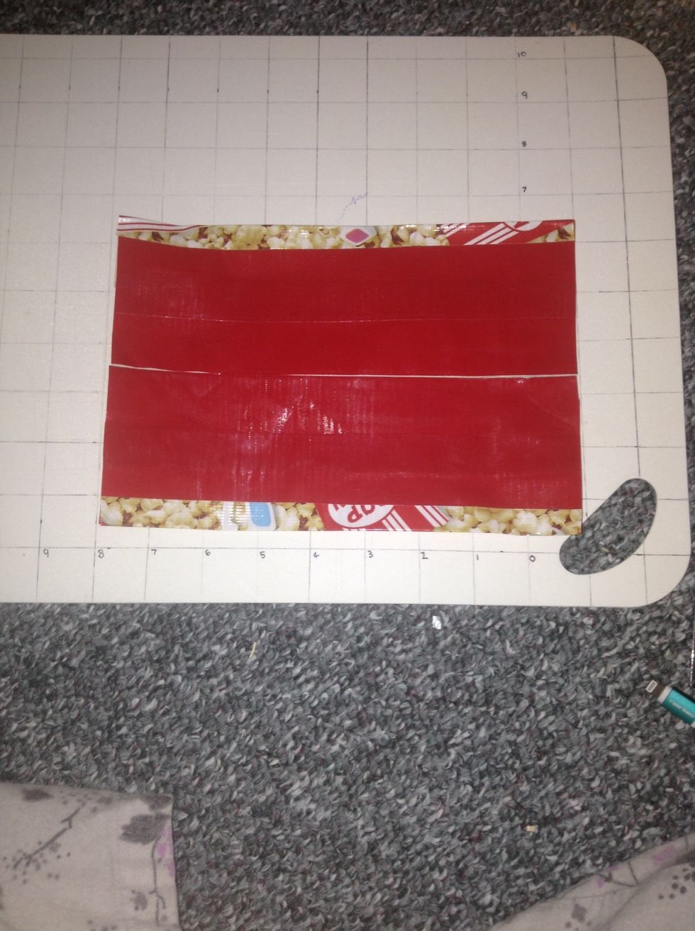 And attach the 2nd panel to the tape.