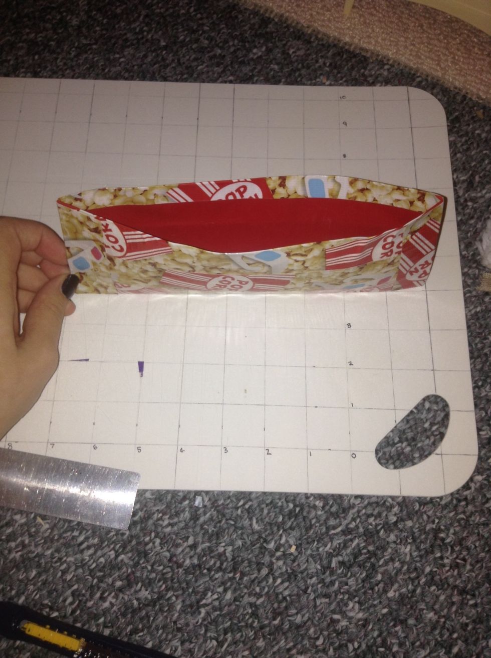 And attach them to each side of the panels so they make a pocket.