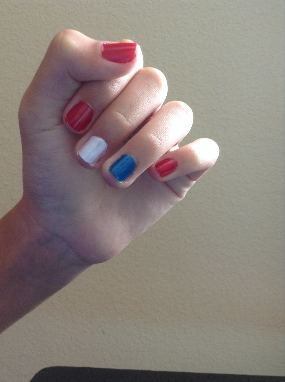 And blue to your ring finger