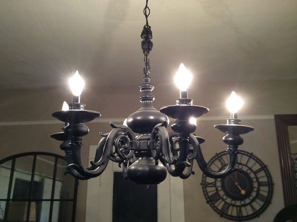 And, both upcycled options would still leave me in the dark. However, dinner under interrogation lighting definitely needed to be addressed and quick (dinner guests arrive in 45!)