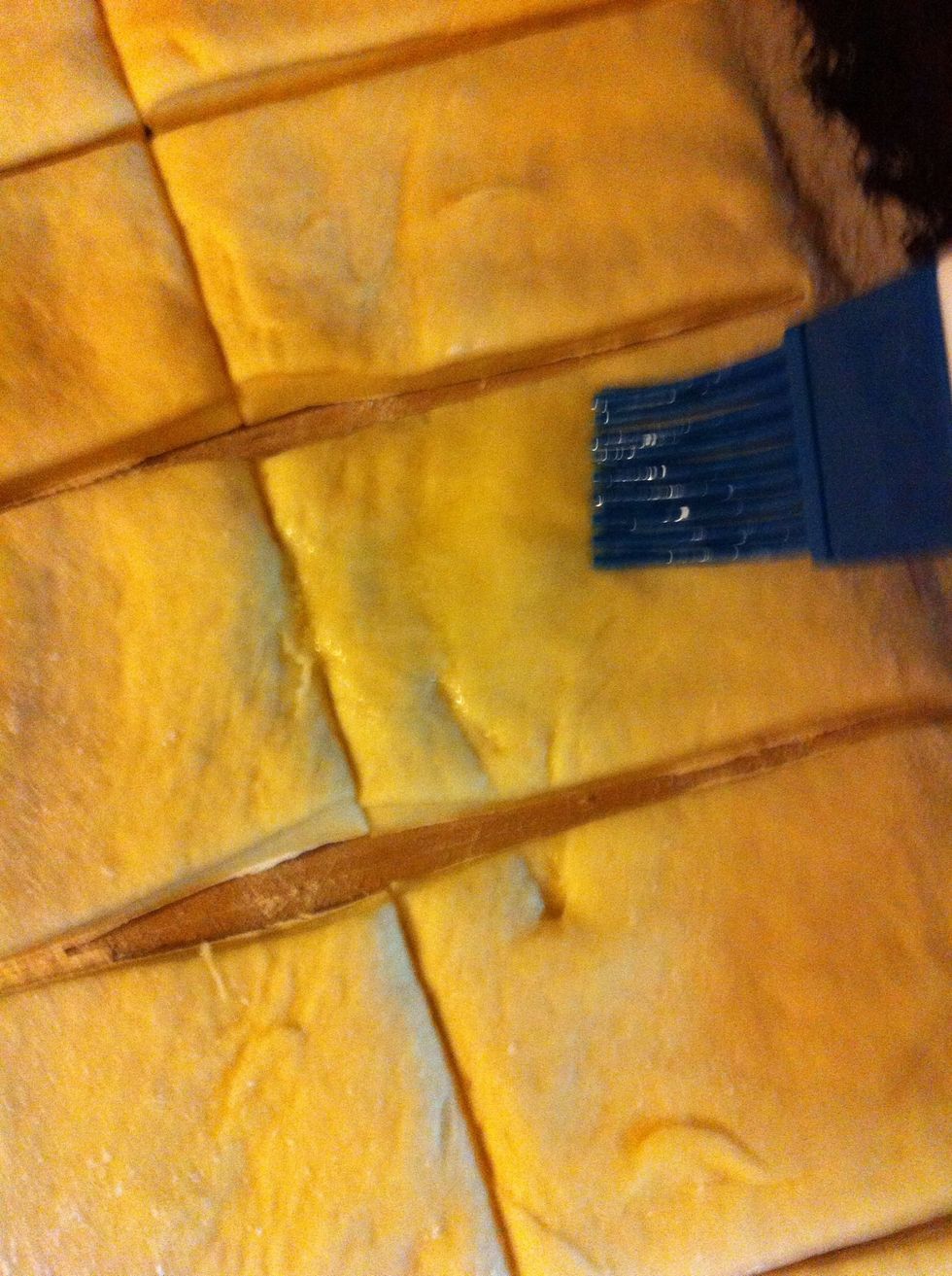 And brush on each square.