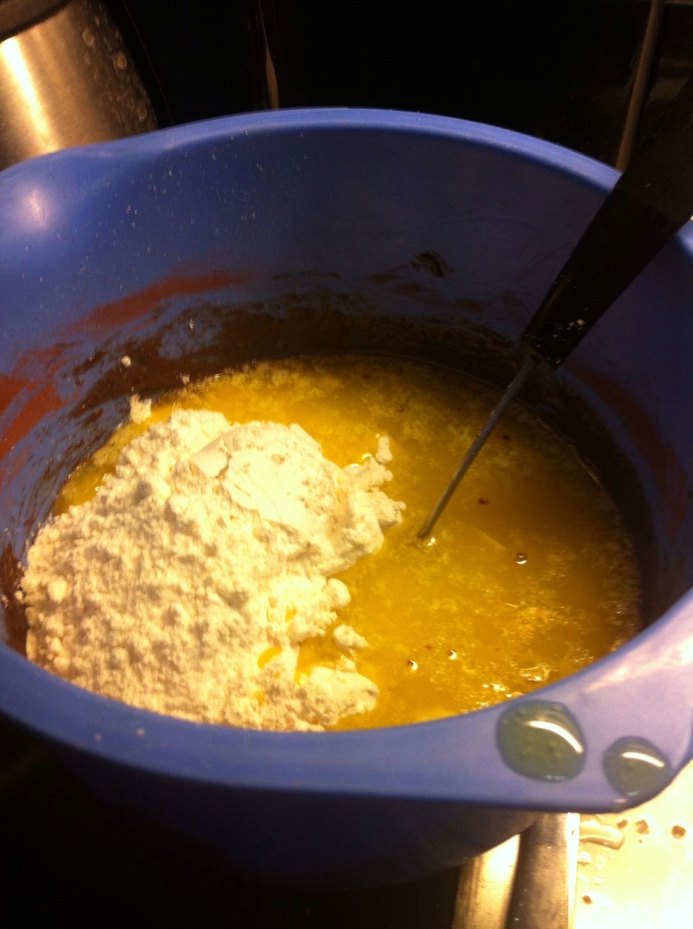 And butter. Mix that together.