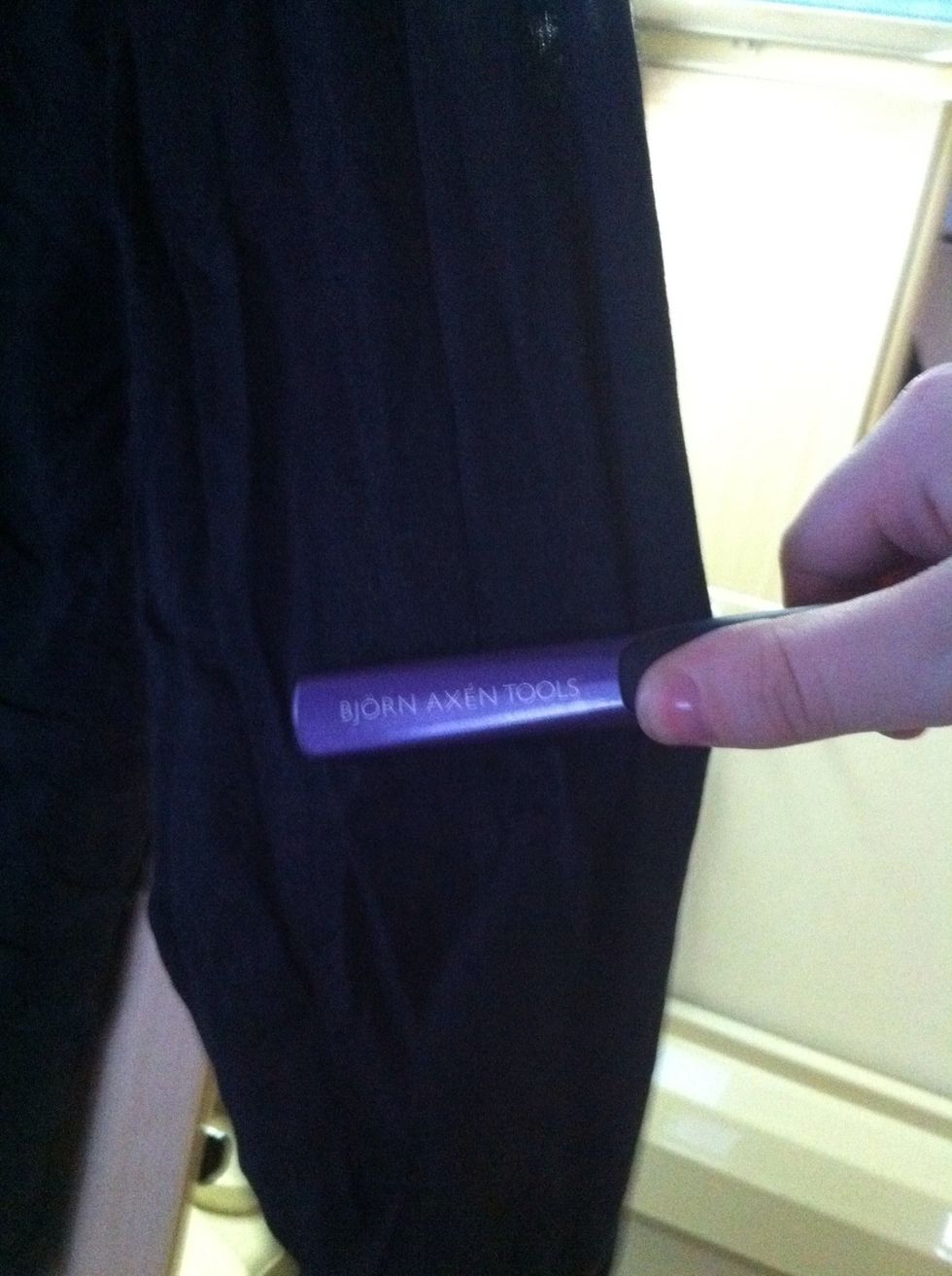 And carefully and slowly start to iron it