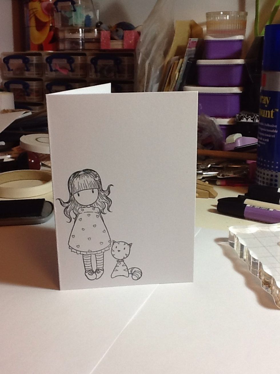 And carefully stamp onto your base card (this is not for the faint hearted lol) don't worry if you do mess up, just start again and put the first card away to use for something else or recycle!