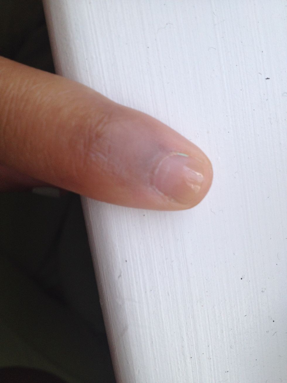 And clear polish to the tips only!!