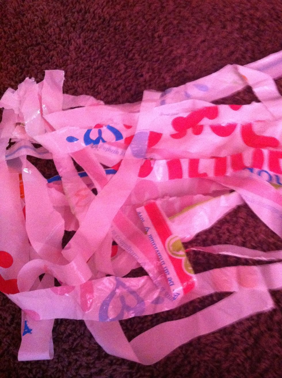 And continue until you've basically shredded you bag