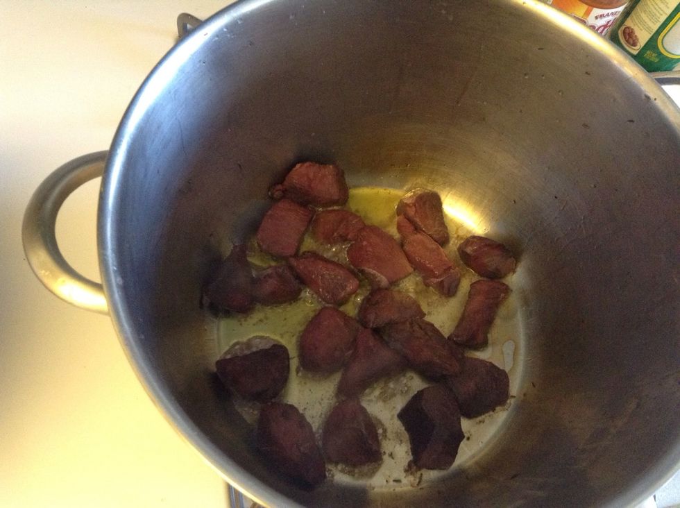 And cook the meat pieces little by little