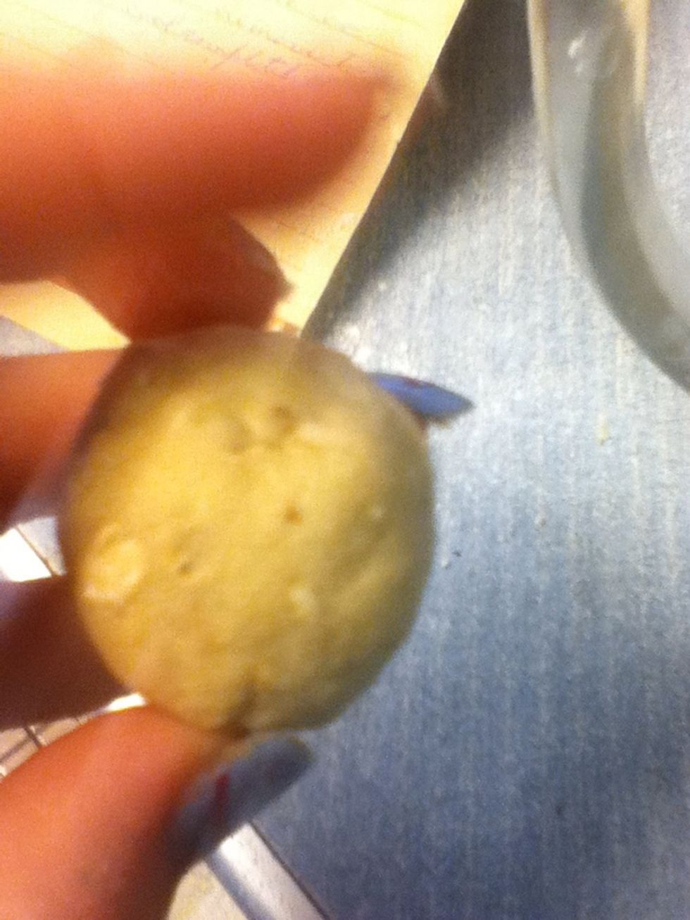 And create about 1inch balls..