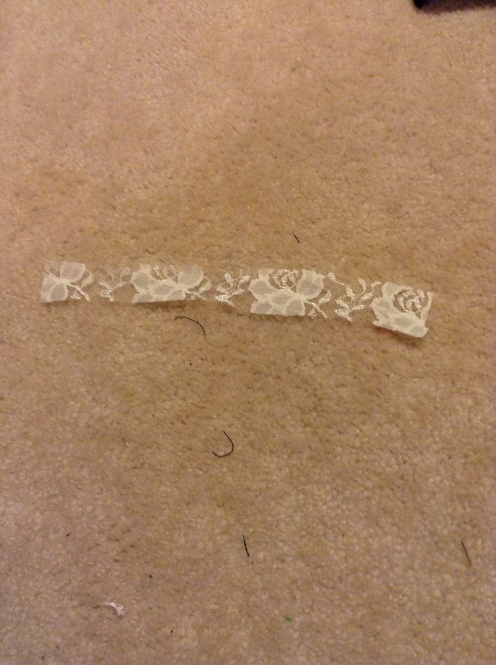 and cut a thin-ish strip that fits about half way around your head