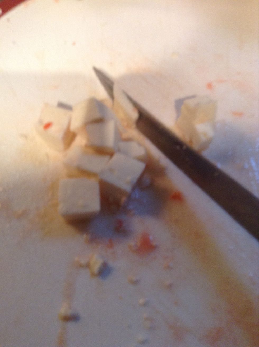 And cut feta cheese