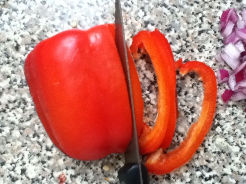 and cut into long narrow strips