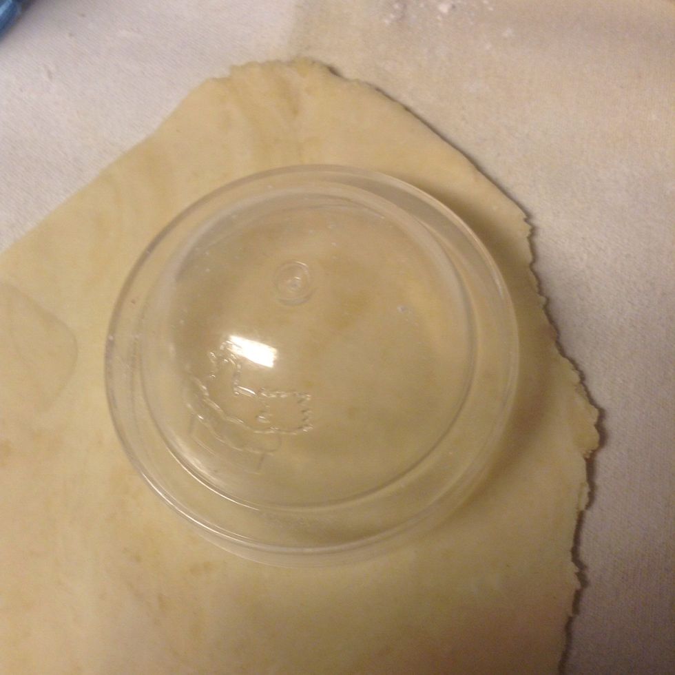 And cut out about 3 inch circles.