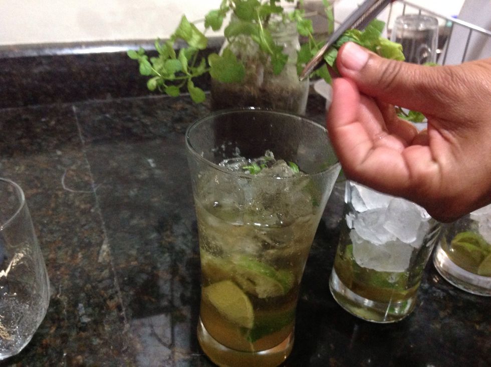 And cut some mint leaves to add a fresh flavor :)