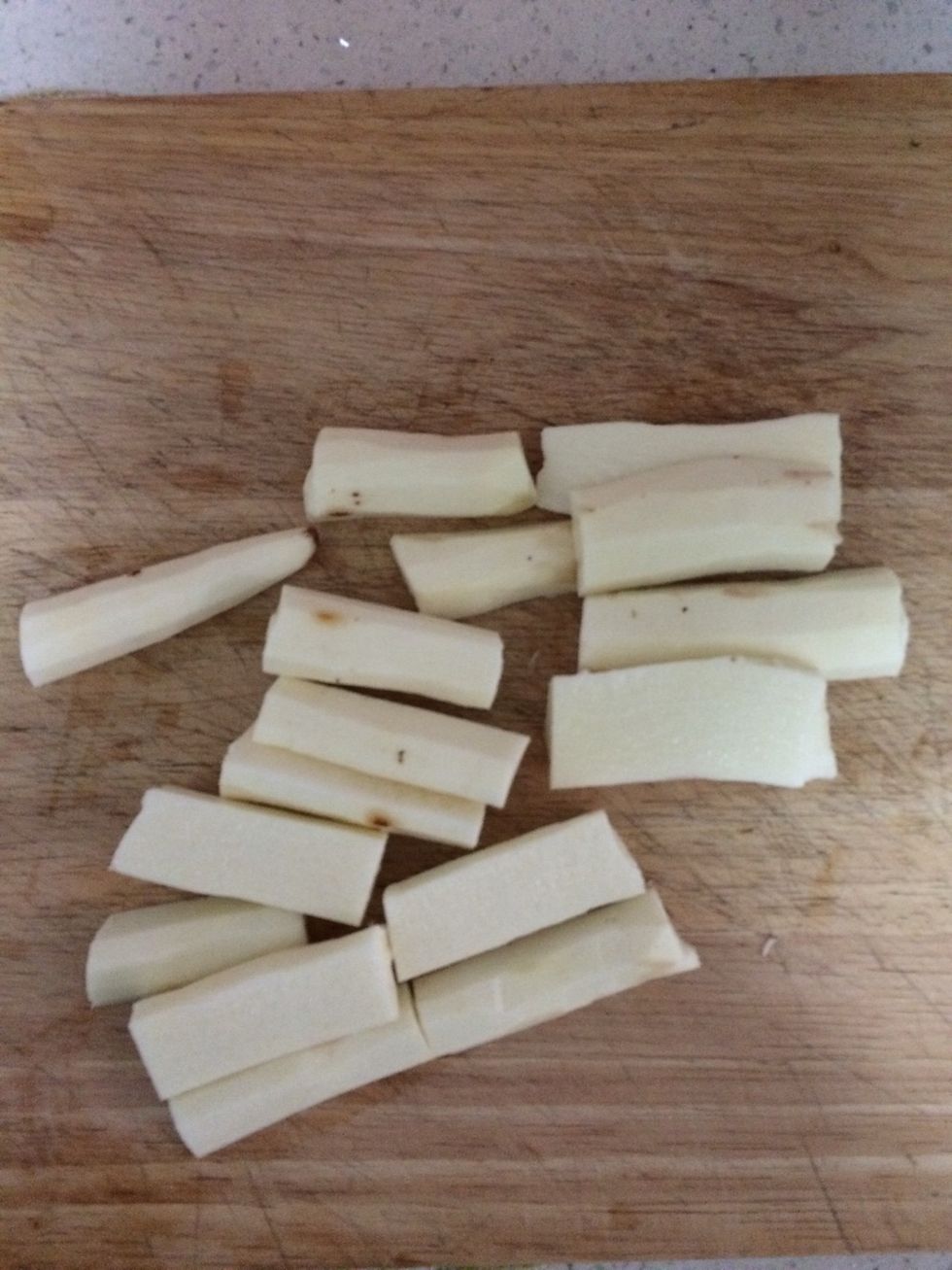 And cut them into slices.