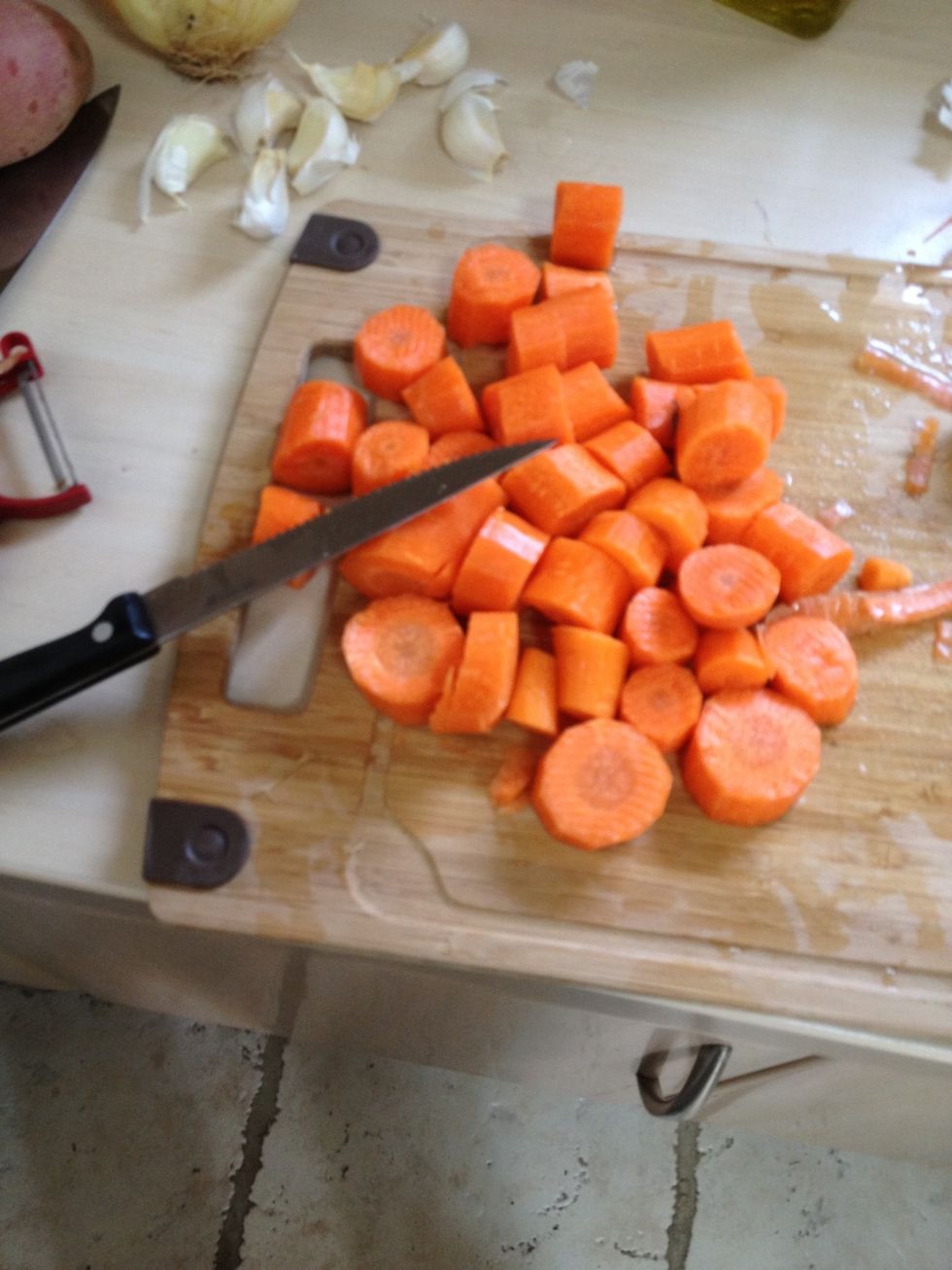 And cut them to big Pieces