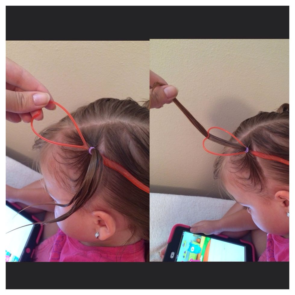 And do a topsy tail on it. You can get it at Walgreens or cvs. And you can google how to do a topsy tail.