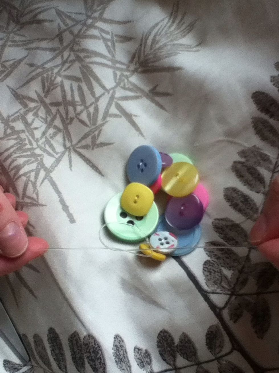 And do three nodes so the bracelet won't break.