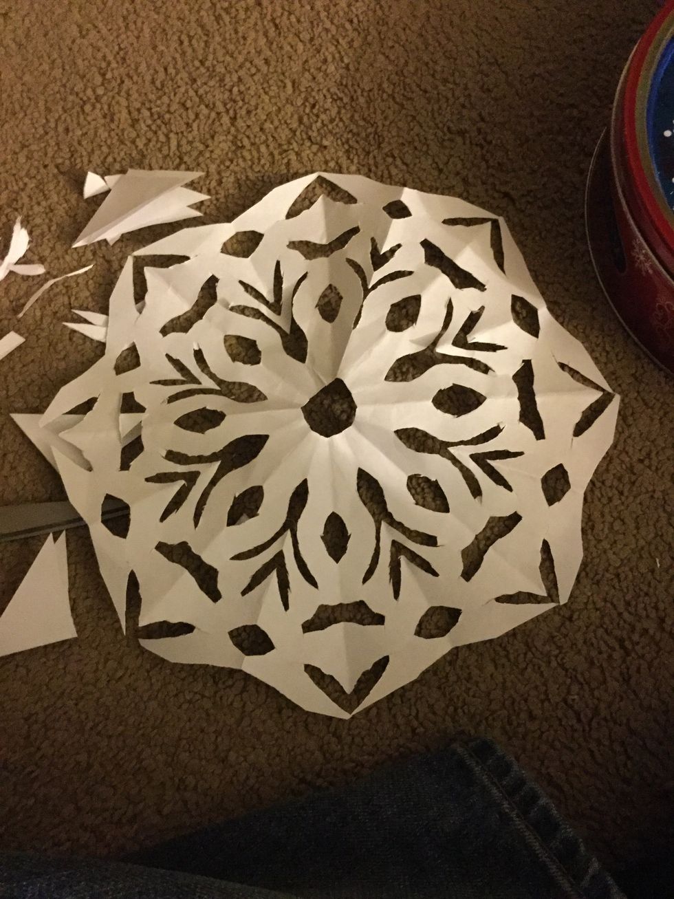 And done! Your paper snowflake!!