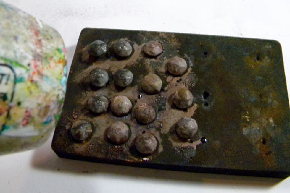 And dried them with the heat tool.  Again, I made sure they got really hot.
