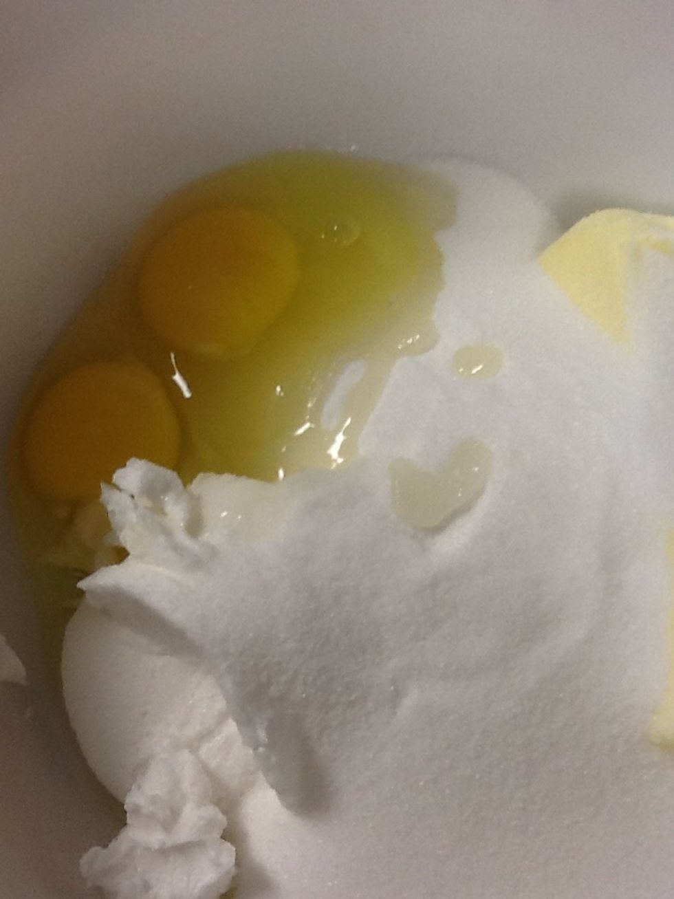And eggs in a large mixing bowl