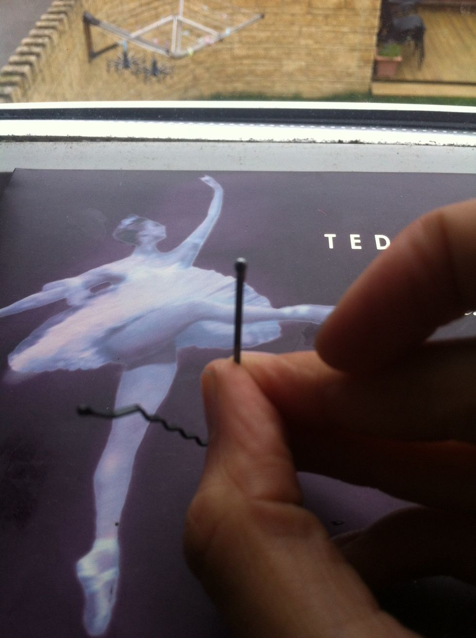 And either use a tooth pick, dotting tool or bobby pin