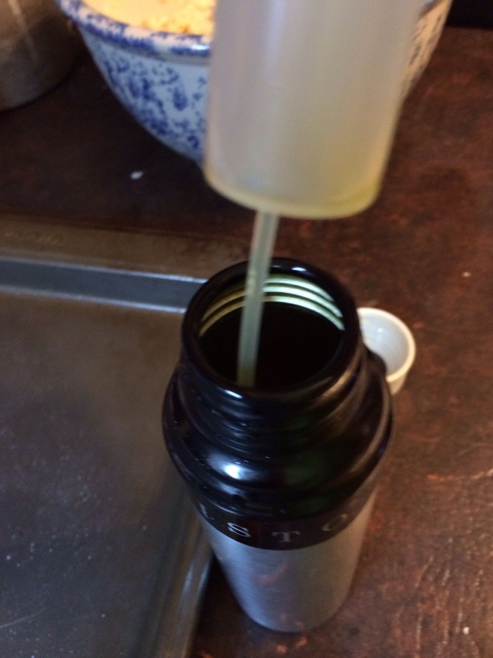 And fill as needed with your favorite oil. I use olive oil.