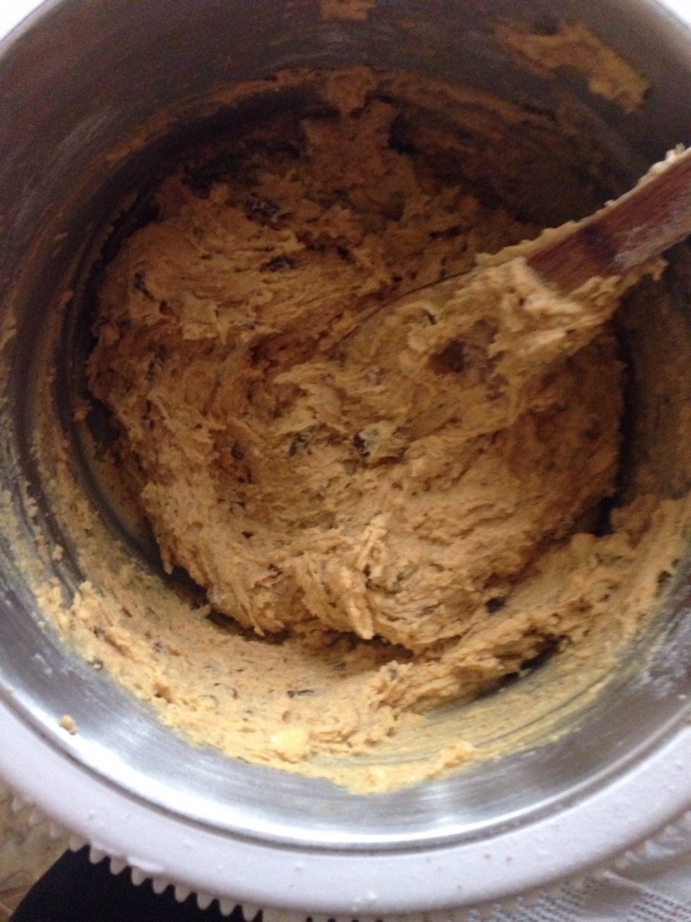 And finally add 2cups of chocolate chips and mix