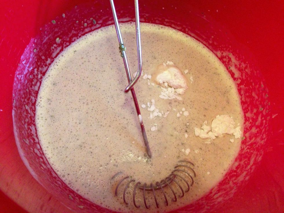 ..and finally add corn starch. Whisk for the last time to avoid lumps.