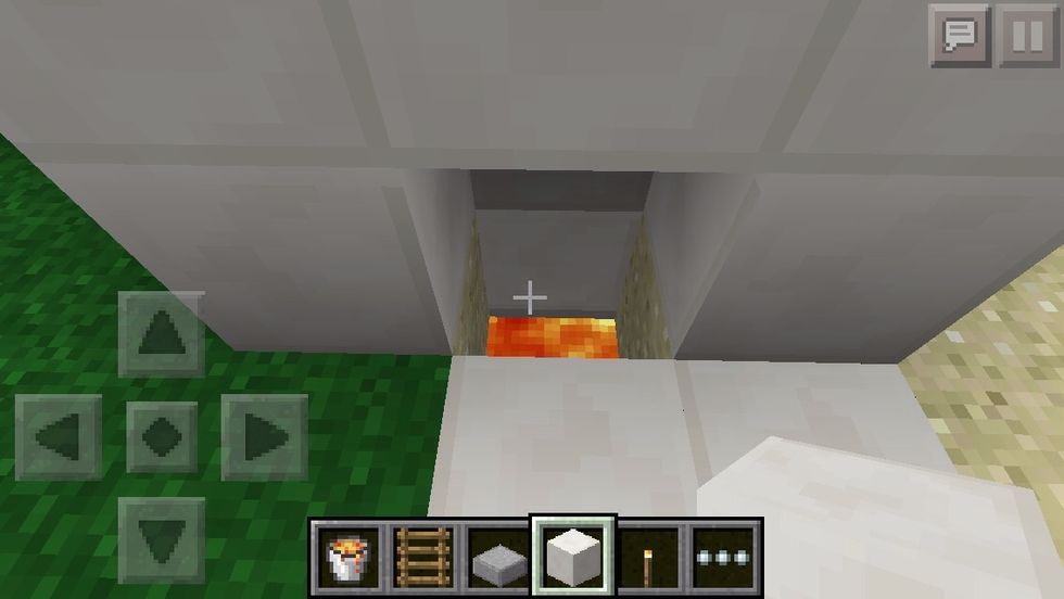 and finally for safe disposal of items, you can creat this little setup with lava