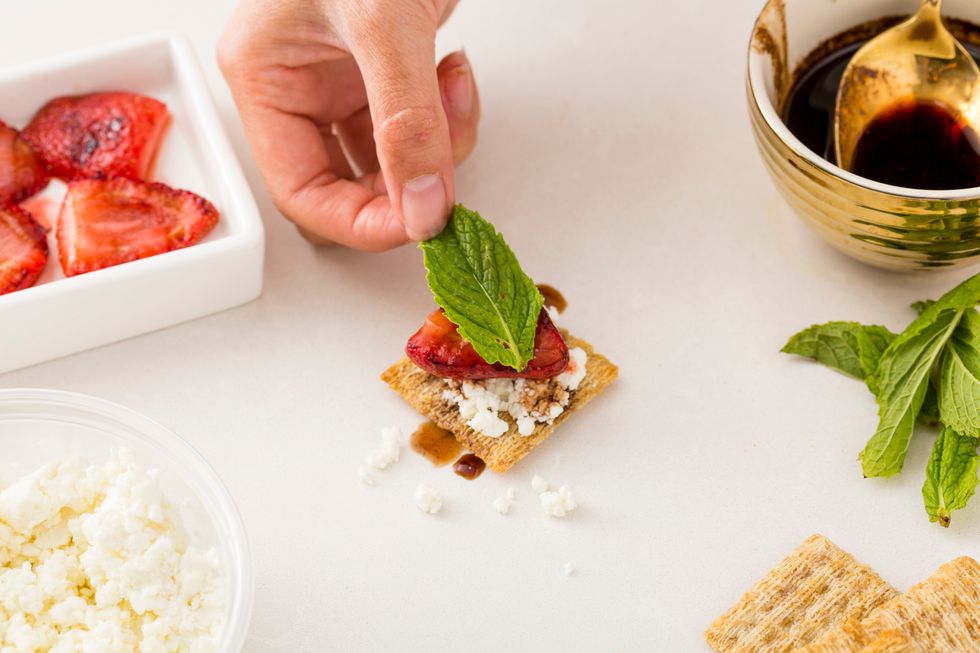 And finally, garnish with a mint leaf!