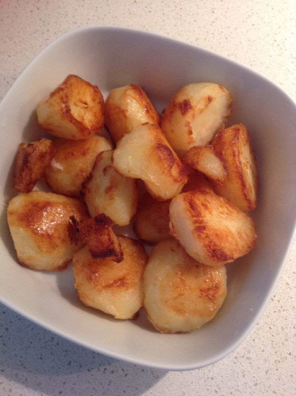 And finally... Golden crispy roasts!