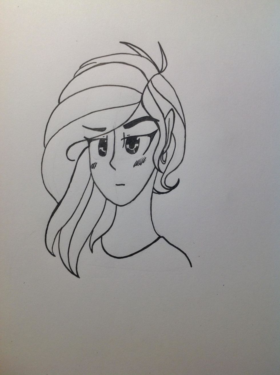 And finally (if you're feeling really fancy) you can line the drawing in pen or ink.