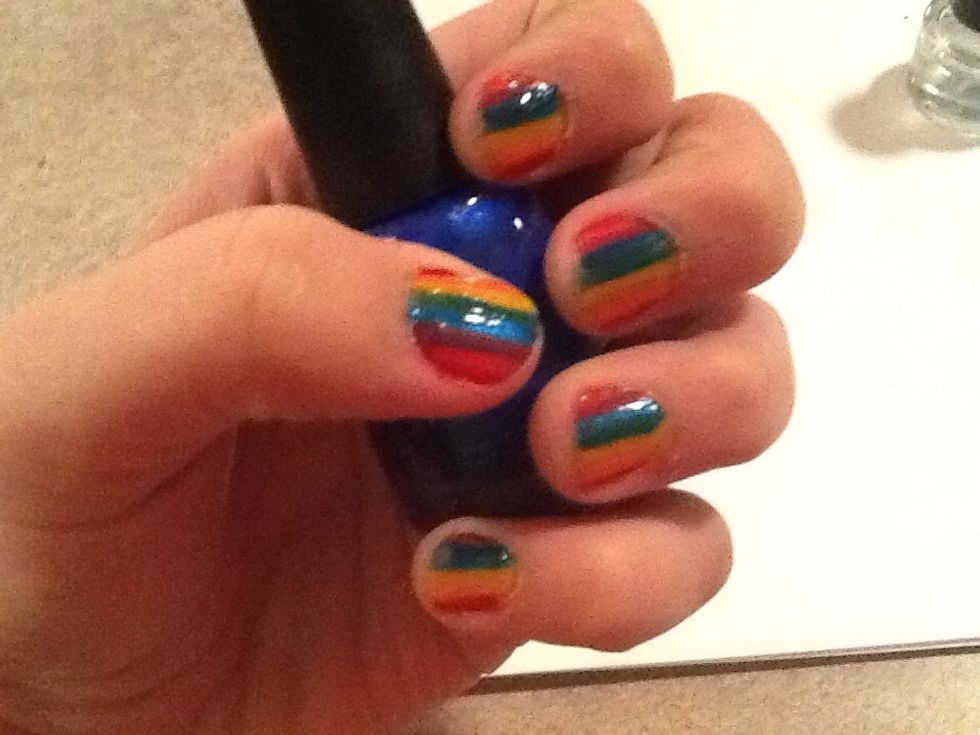 And finally put on a clear coat and your done!