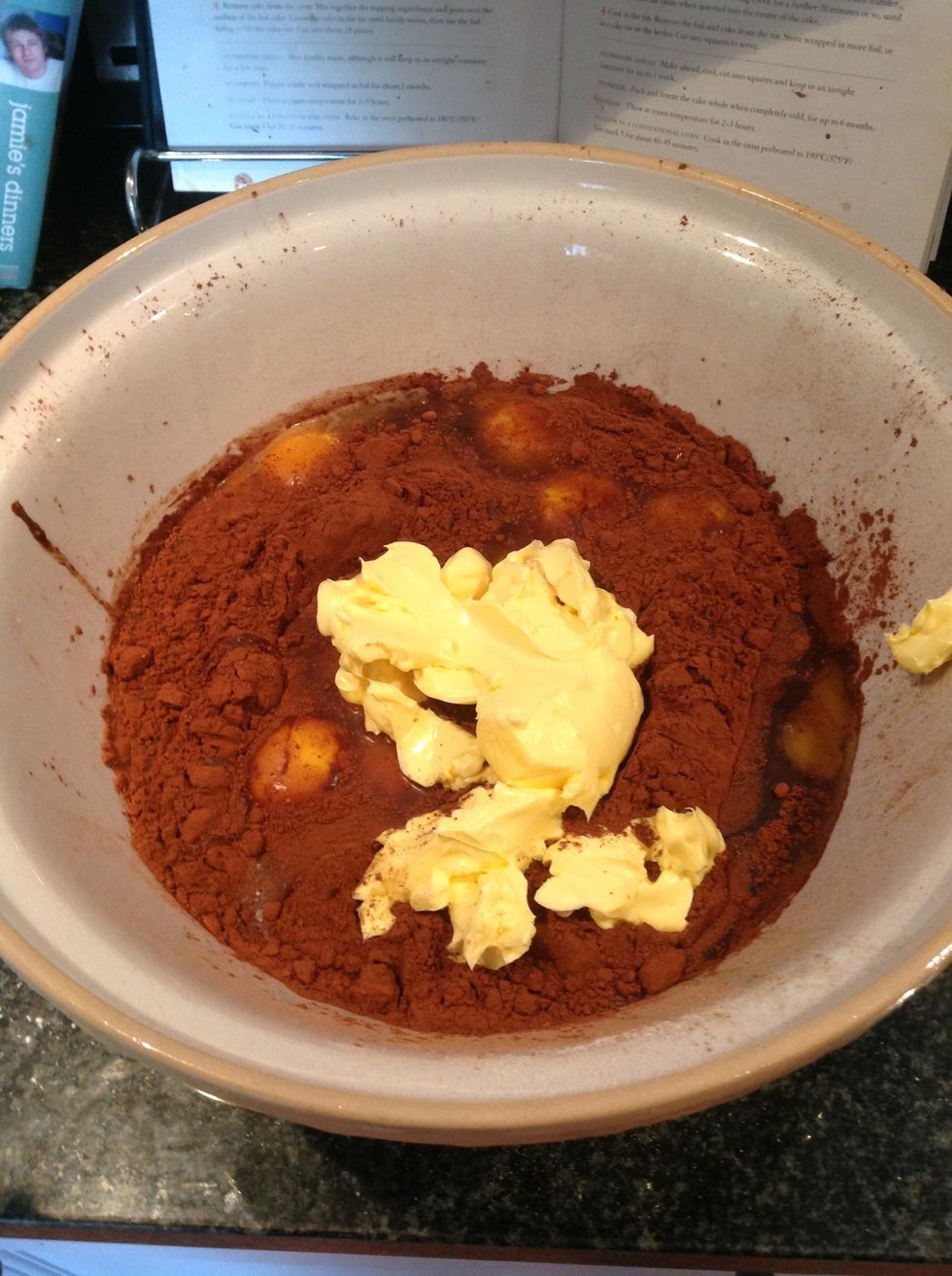 ... And finally the butter ...