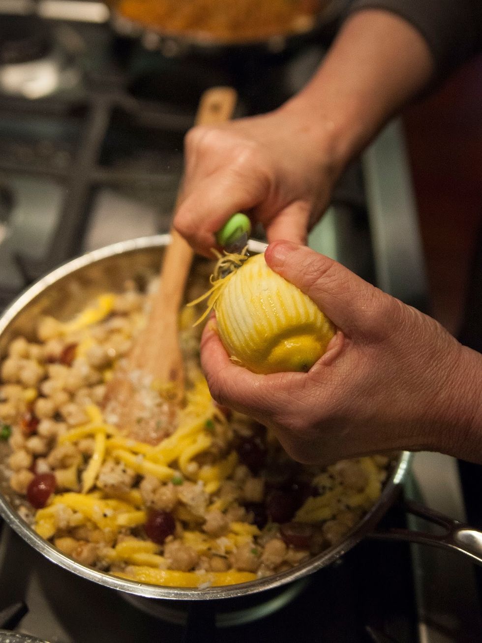 And finally the zest of one lemon