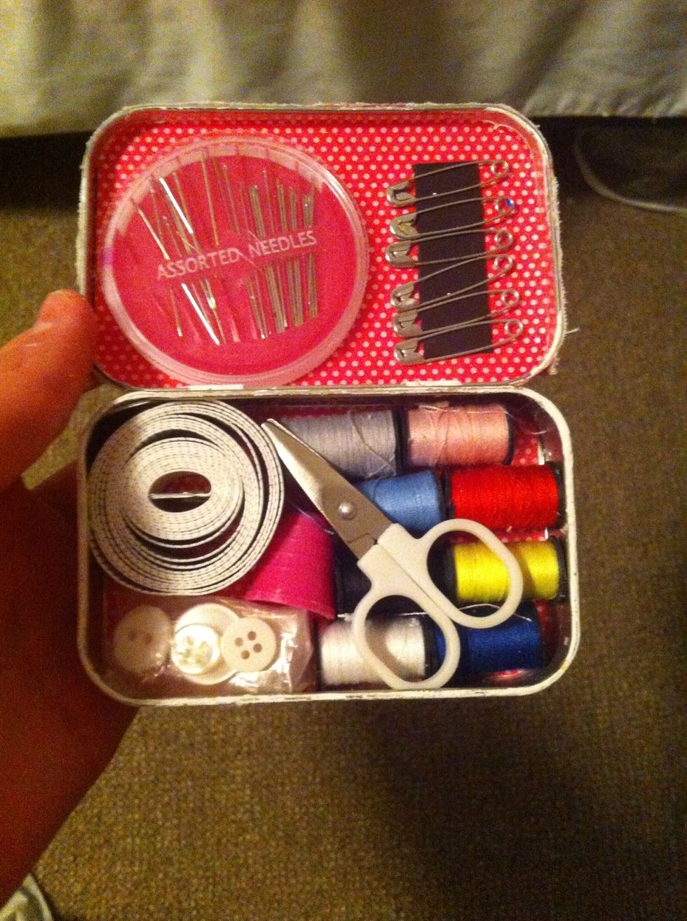 And fit them where you can! I also added a bobbin... And that's my finished inside!