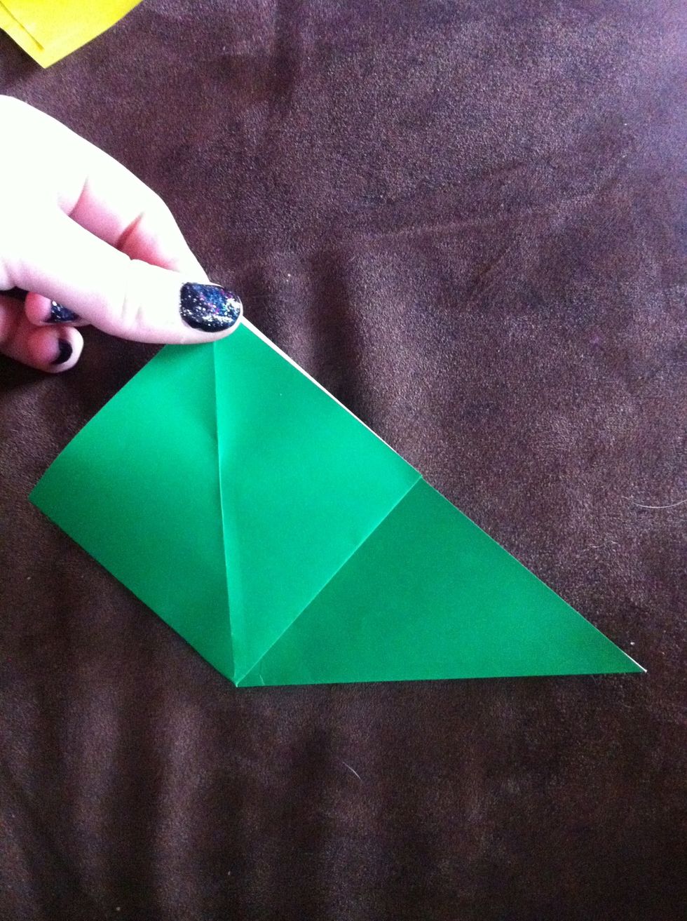 And flatten, it should look like this.  Now turn it over