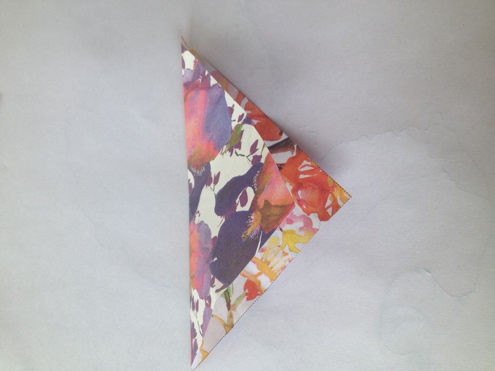 And fold it into a triangle