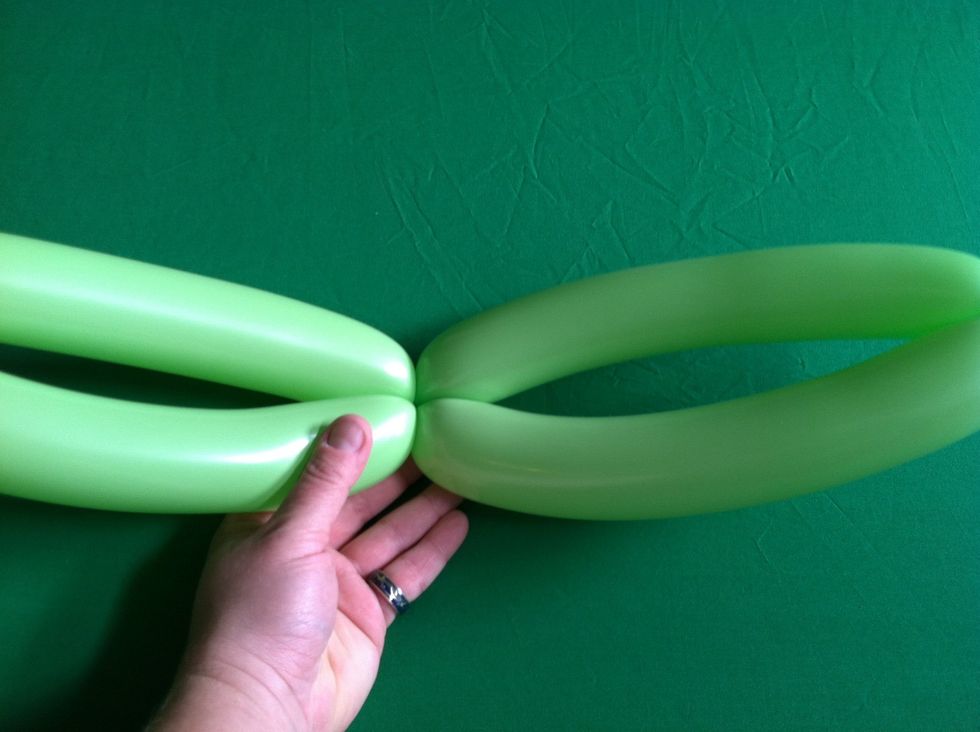 And fold it over from the center and twist