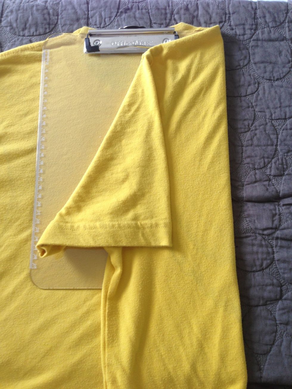 And fold the sleeve (as shown)