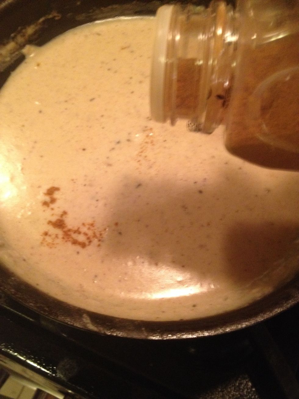 And for a little heat we will add cayenne pepper. Check for salt and add it if necessary.