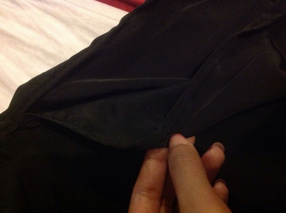 And for the rest of the open side I hemmed it.