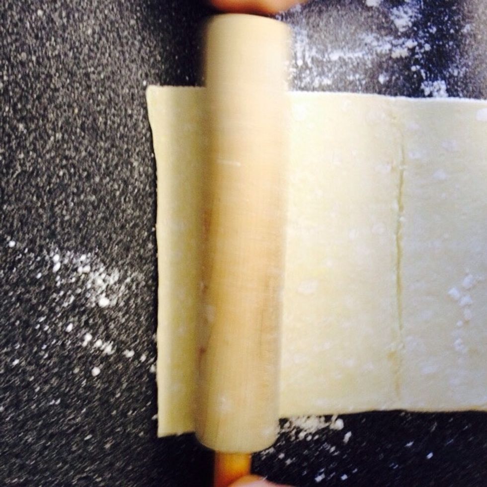 And gently roll to fit 6 even strips