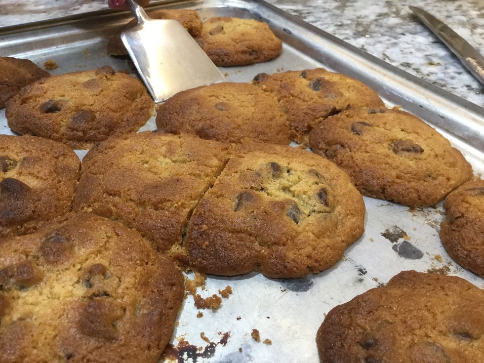 And get the cookies off the pan, the cookies came off the pan very easily. \ud83d\ude00