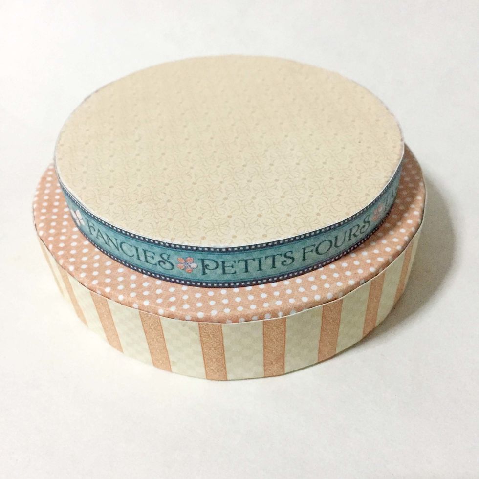 And glue it down on top of the lid.